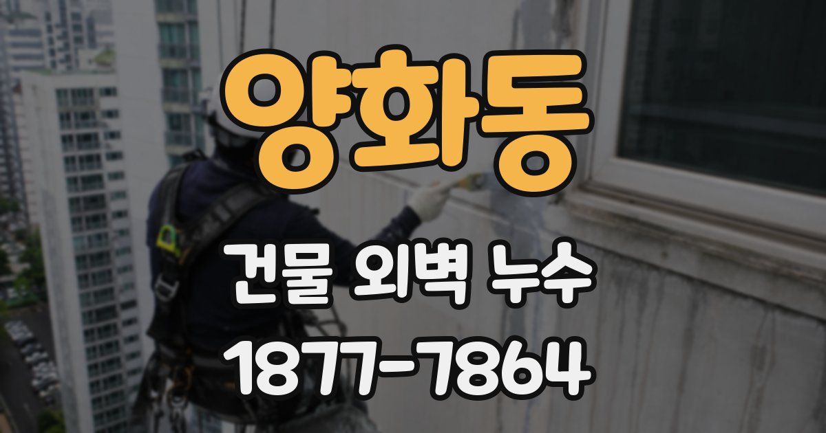 양화동 건물 외벽 누수