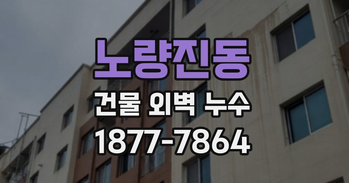 노량진동 건물 외벽 누수