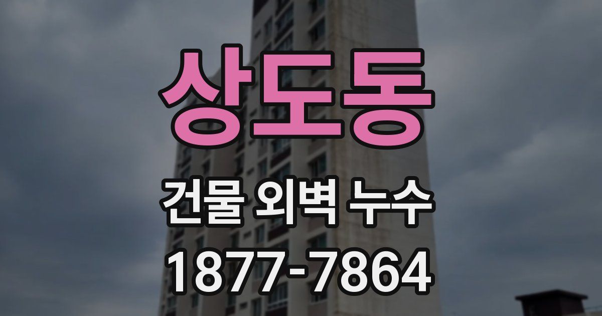 상도동 건물 외벽 누수