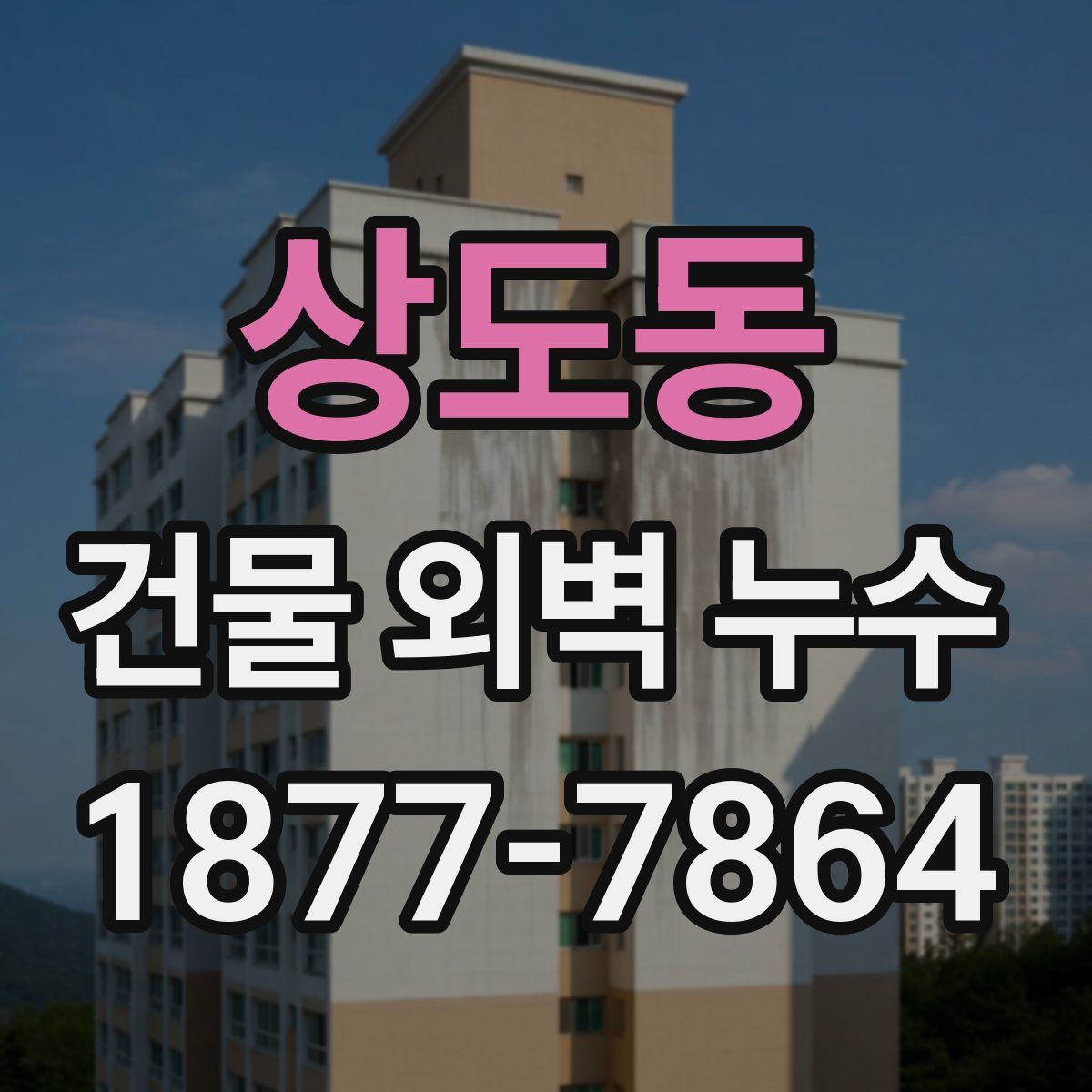 상도동 건물 외벽 누수