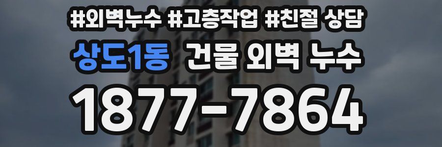 상도1동 건물 외벽 누수