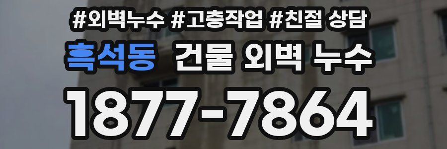 흑석동 건물 외벽 누수
