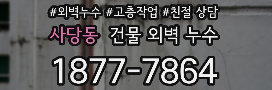 사당동 건물 외벽 누수