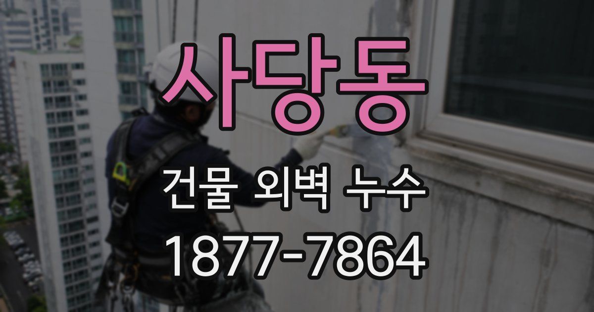 사당동 건물 외벽 누수