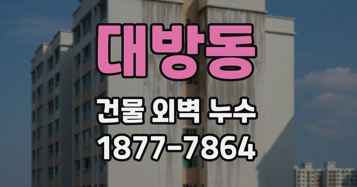 대방동 건물 외벽 누수