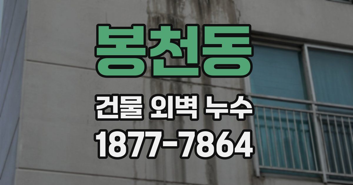 봉천동 건물 외벽 누수