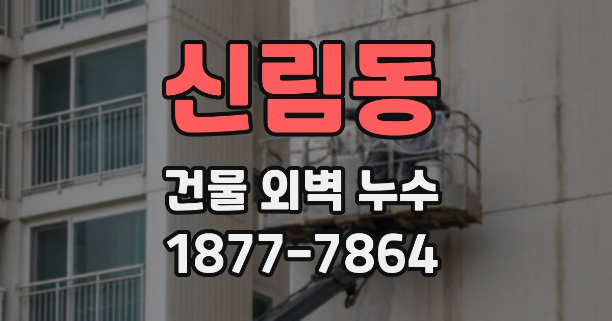신림동 건물 외벽 누수