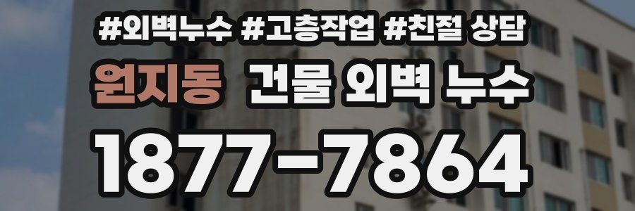원지동 건물 외벽 누수