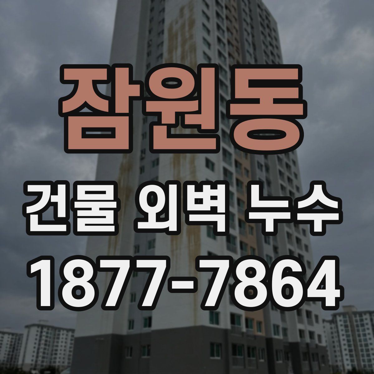 잠원동 건물 외벽 누수