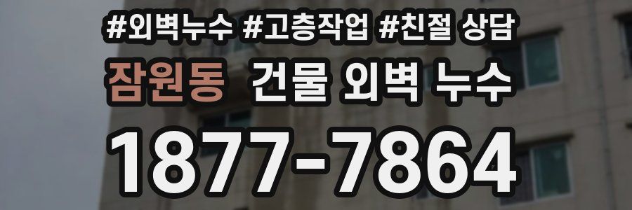 잠원동 건물 외벽 누수