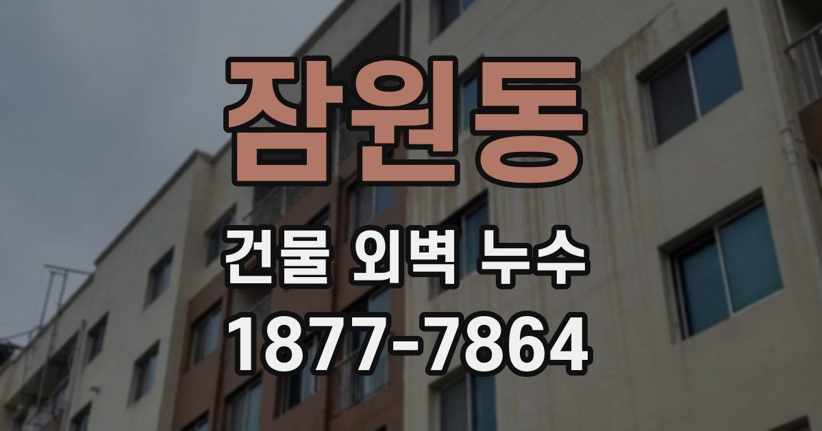 잠원동 건물 외벽 누수