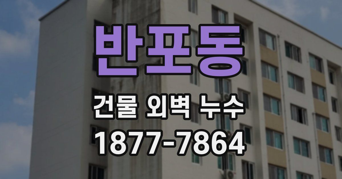 반포동 건물 외벽 누수