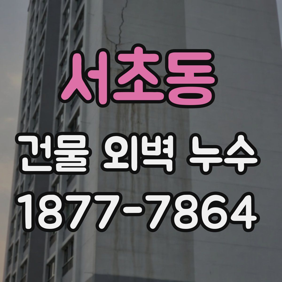 서초동 건물 외벽 누수