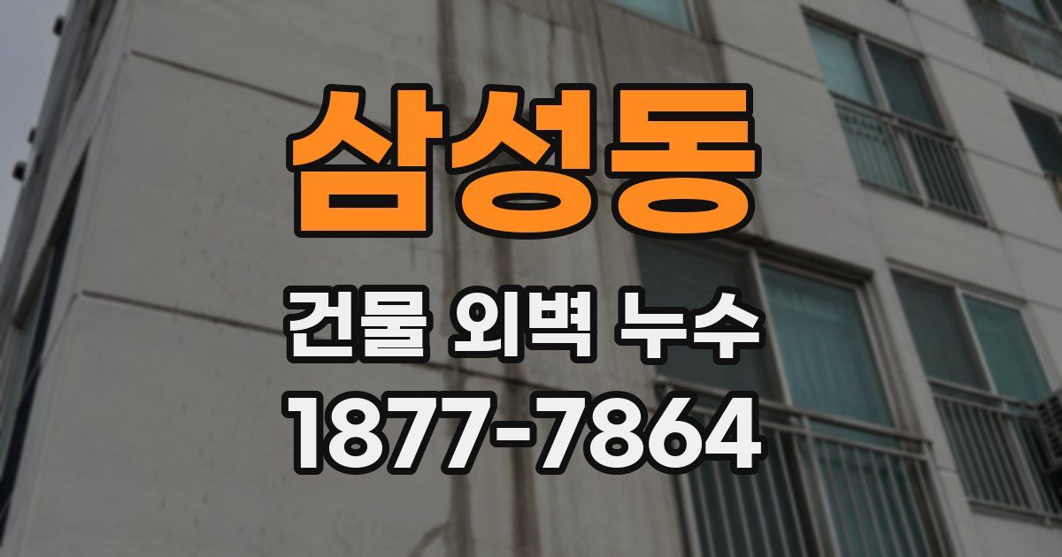 삼성동 건물 외벽 누수