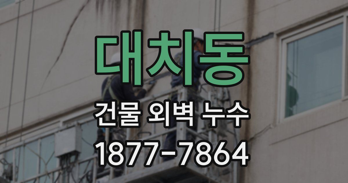 대치동 건물 외벽 누수