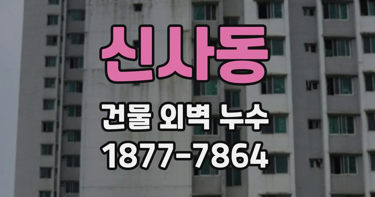 신사동 건물 외벽 누수