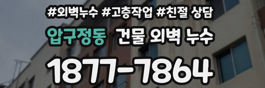 압구정동 건물 외벽 누수