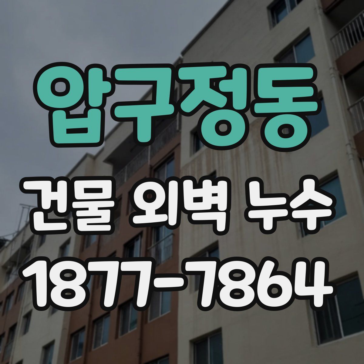 압구정동 건물 외벽 누수