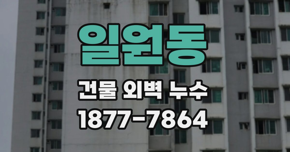 일원동 건물 외벽 누수