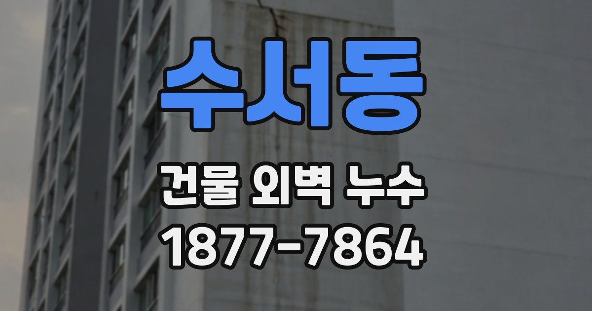 수서동 건물 외벽 누수