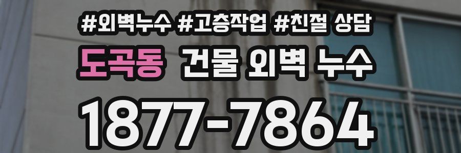 도곡동 건물 외벽 누수