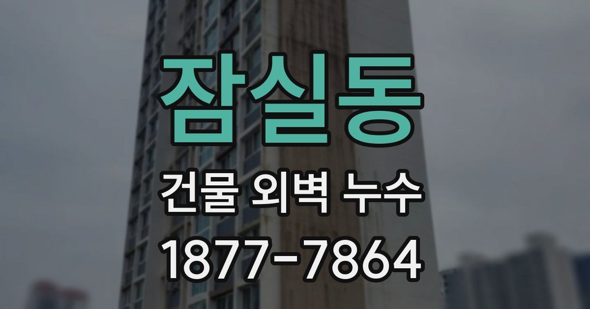 잠실동 건물 외벽 누수
