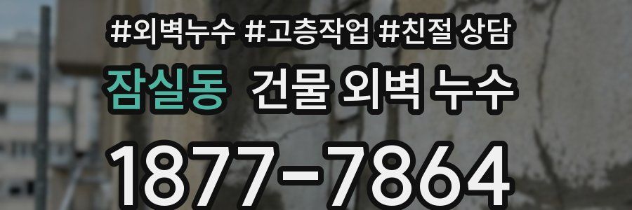 잠실동 건물 외벽 누수