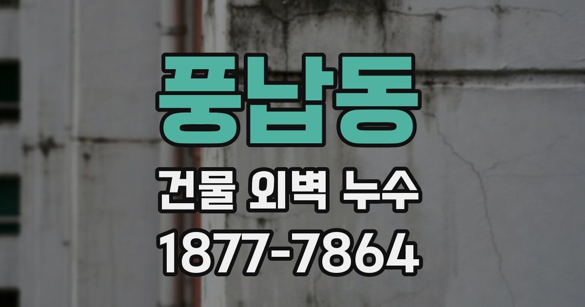 풍납동 건물 외벽 누수