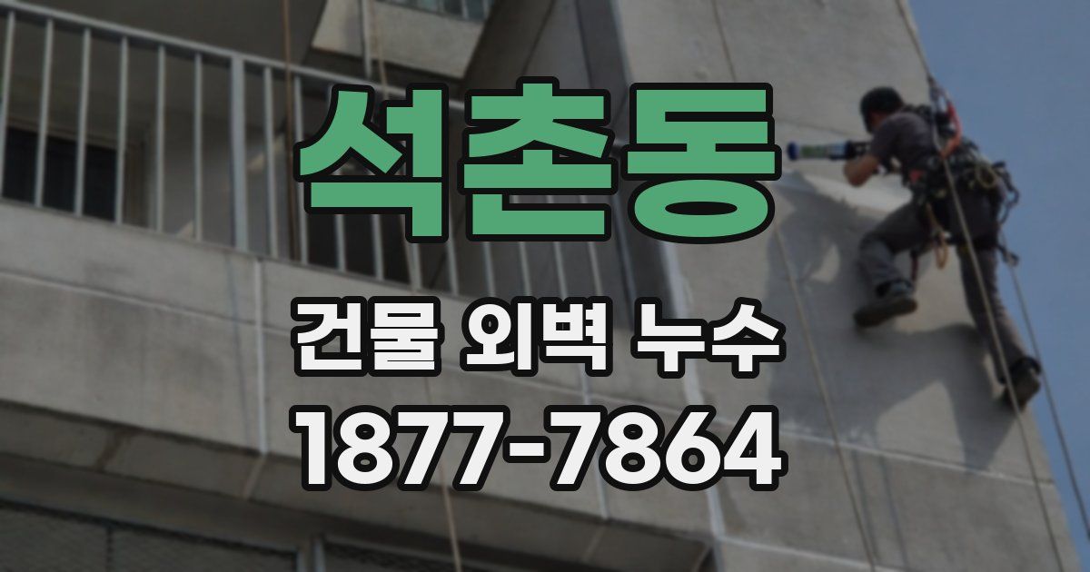 석촌동 건물 외벽 누수