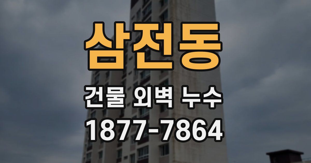 삼전동 건물 외벽 누수