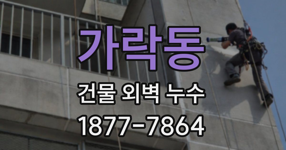 가락동 건물 외벽 누수
