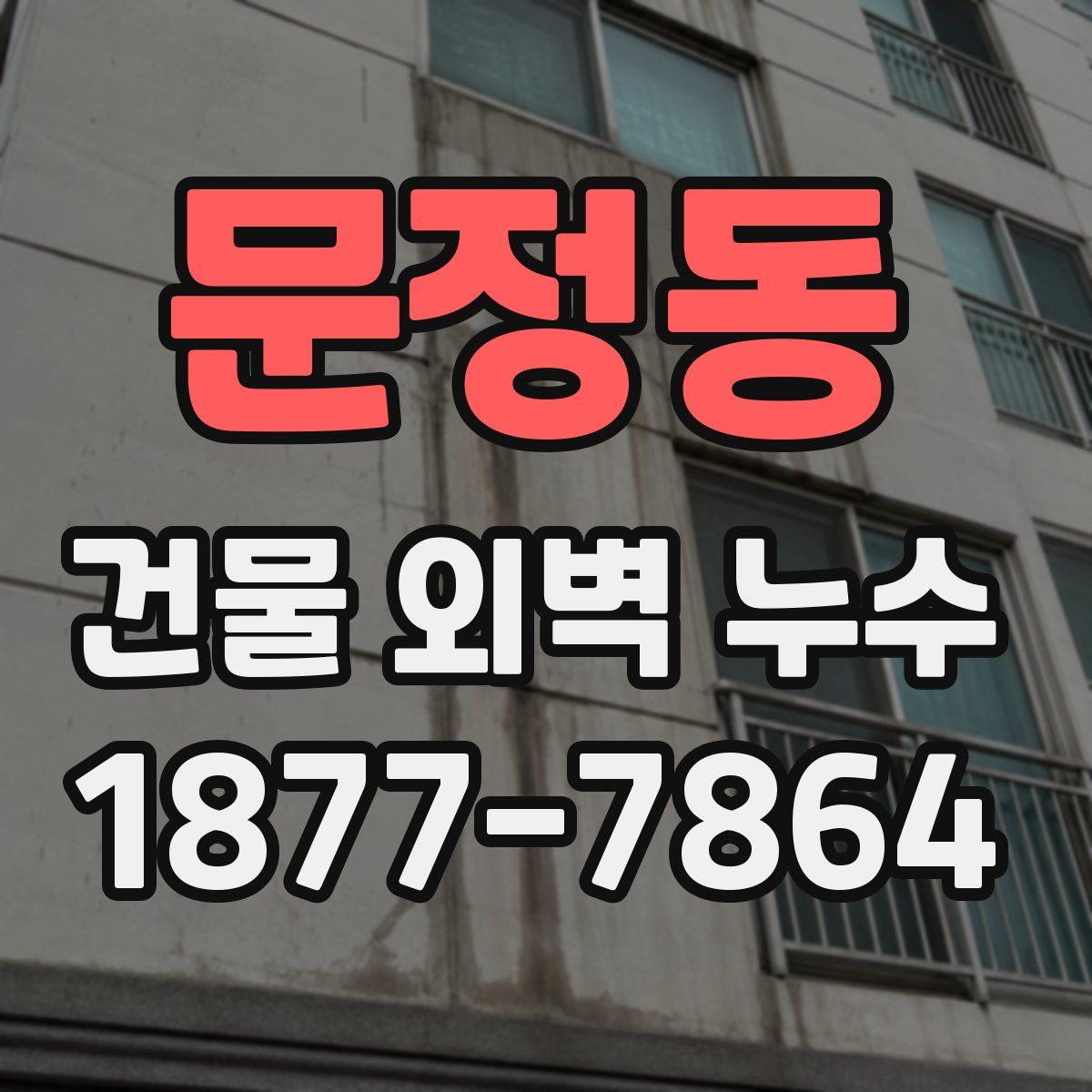 문정동 건물 외벽 누수