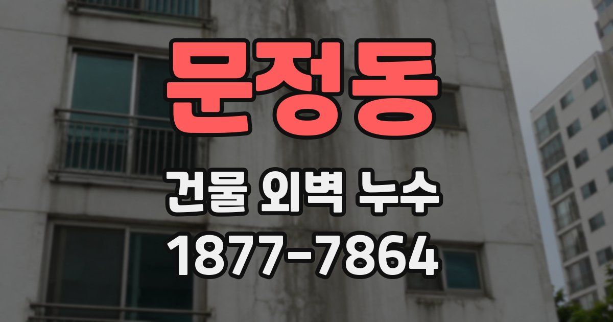 문정동 건물 외벽 누수