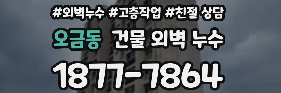 오금동 건물 외벽 누수