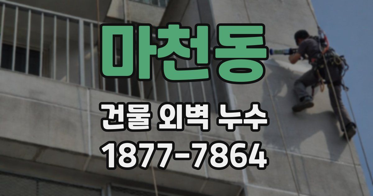 마천동 건물 외벽 누수