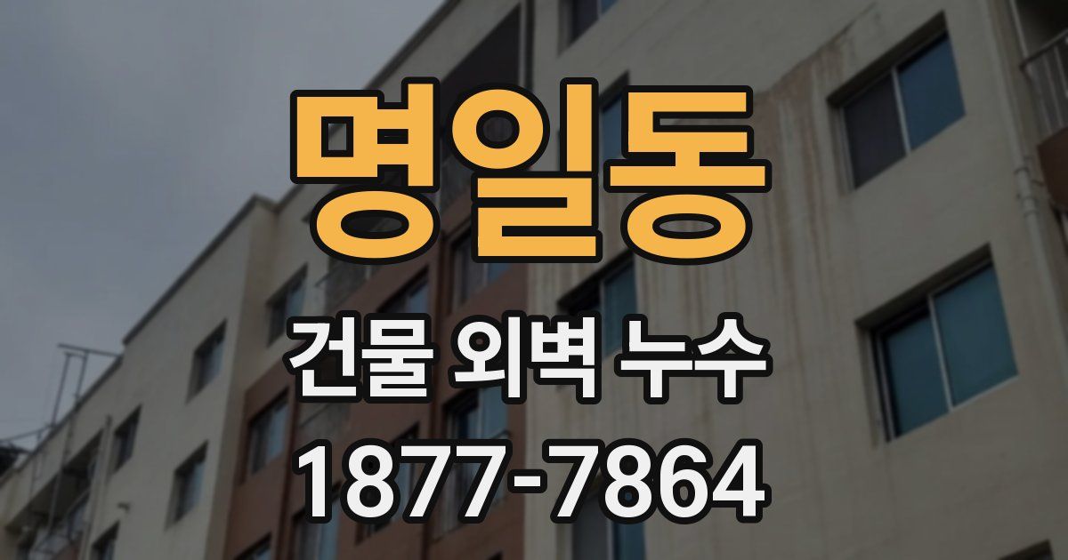명일동 건물 외벽 누수