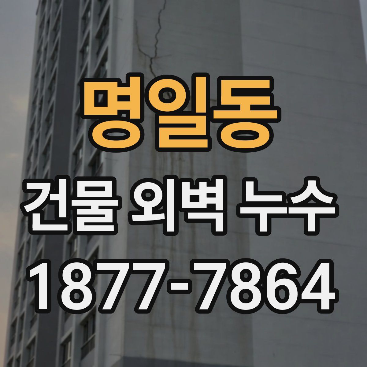 명일동 건물 외벽 누수
