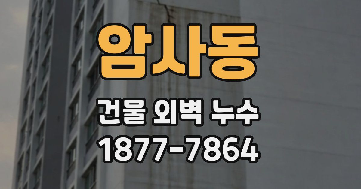 암사동 건물 외벽 누수