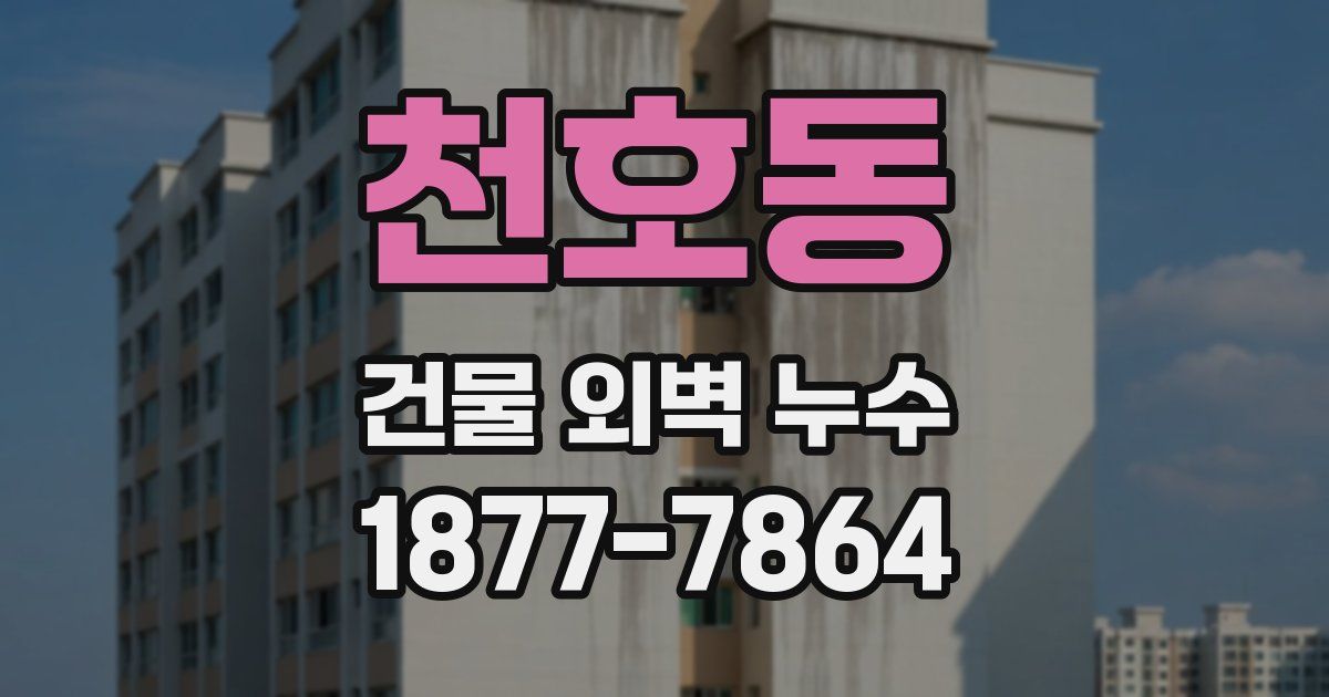천호동 건물 외벽 누수