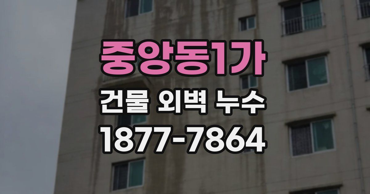 중앙동1가 건물 외벽 누수