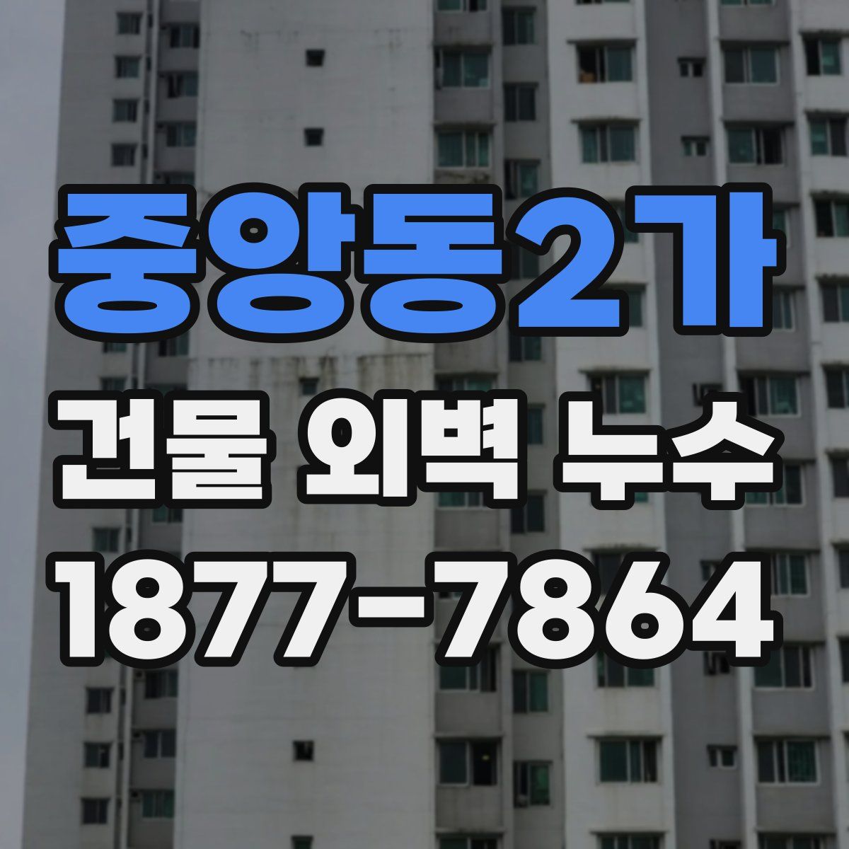 중앙동2가 건물 외벽 누수