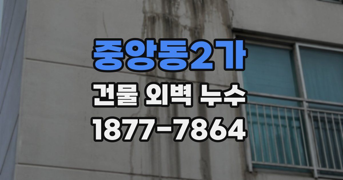 중앙동2가 건물 외벽 누수