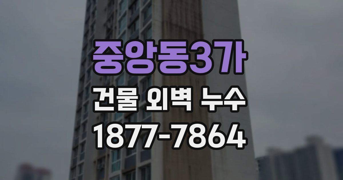 중앙동3가 건물 외벽 누수