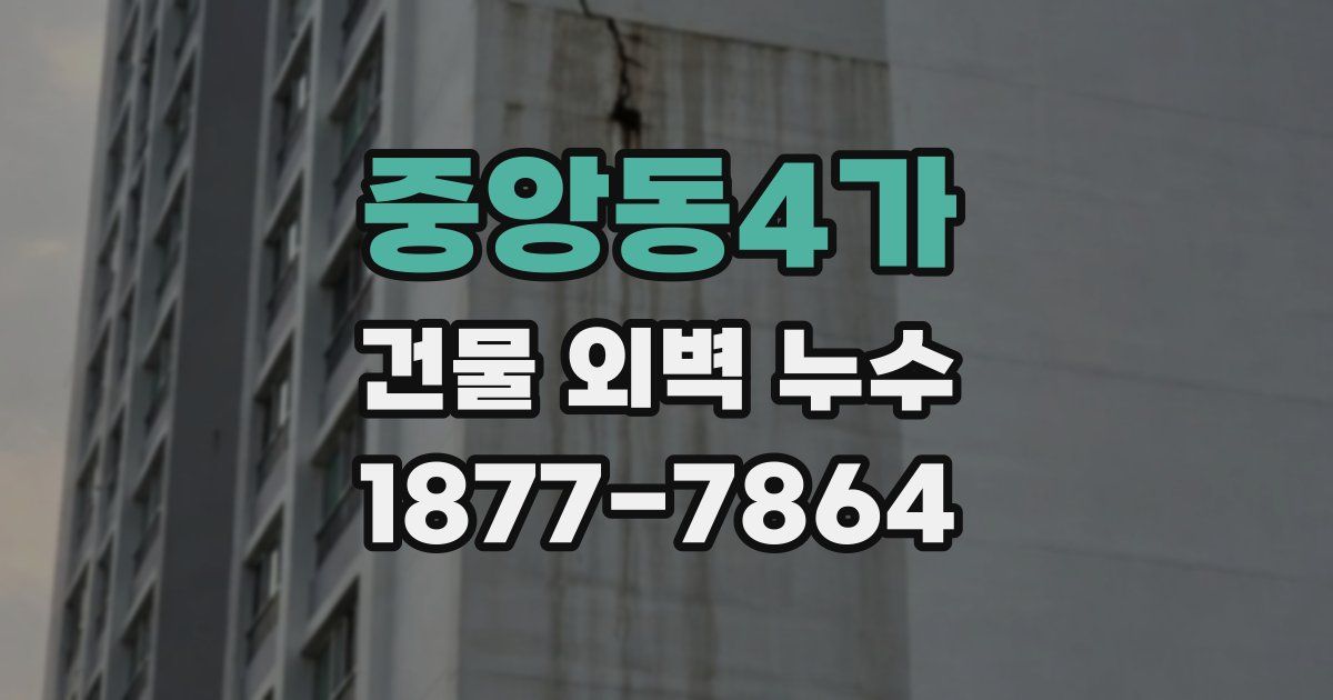 중앙동4가 건물 외벽 누수