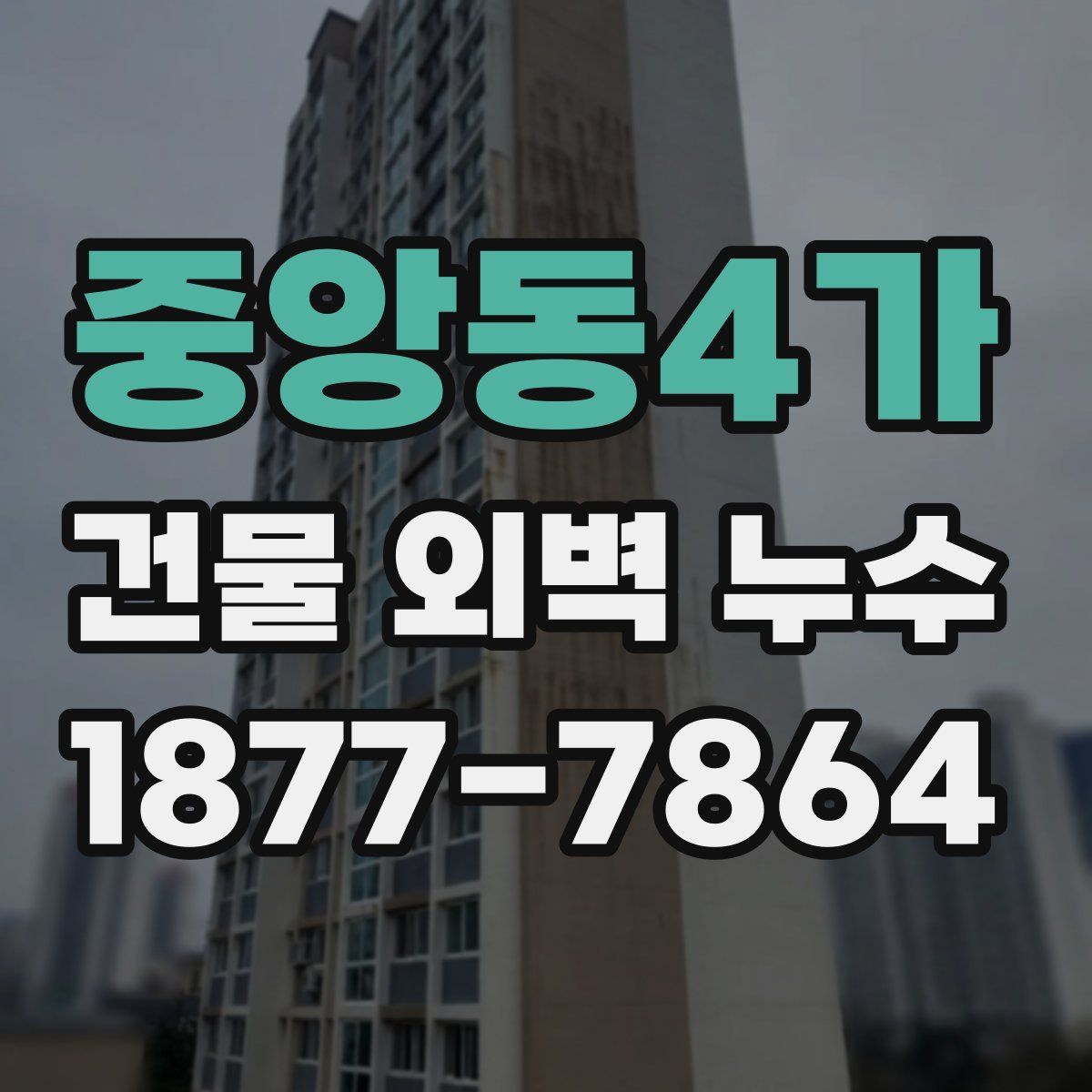 중앙동4가 건물 외벽 누수