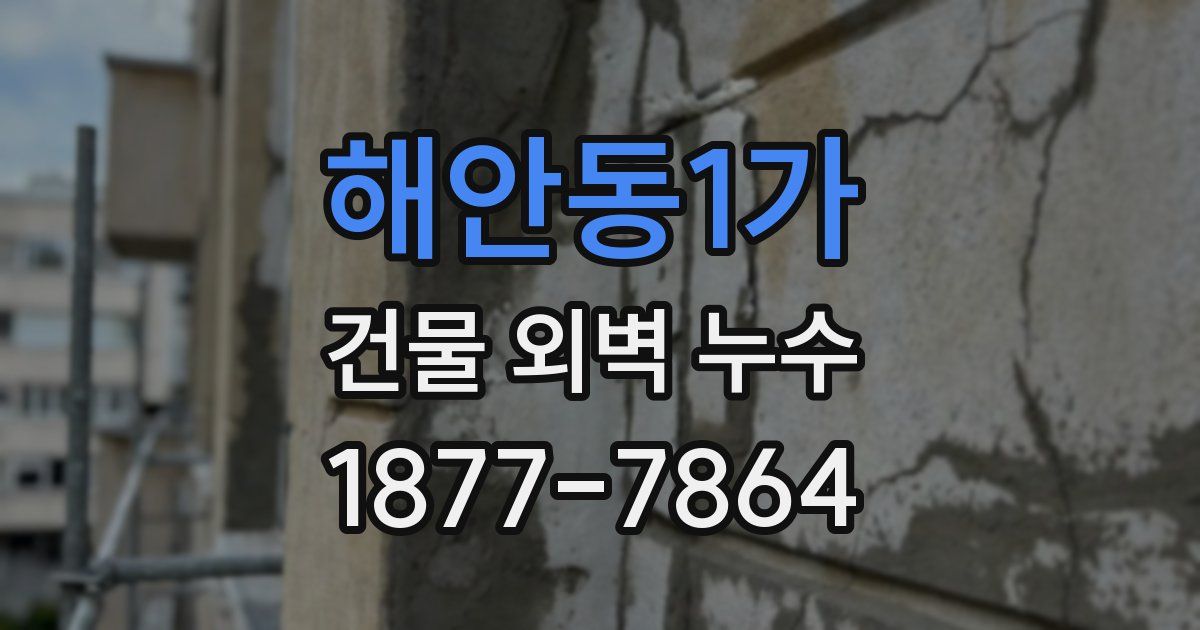 해안동1가 건물 외벽 누수
