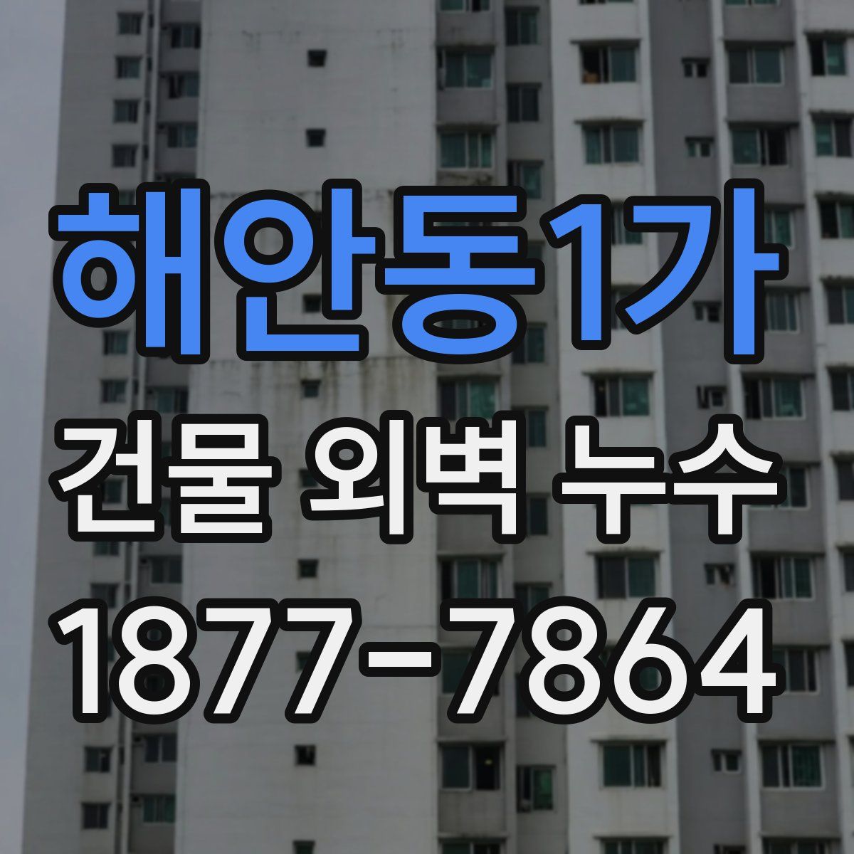 해안동1가 건물 외벽 누수
