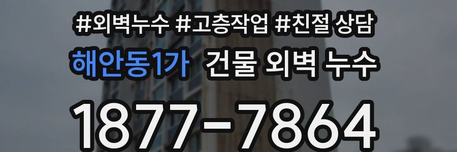 해안동1가 건물 외벽 누수