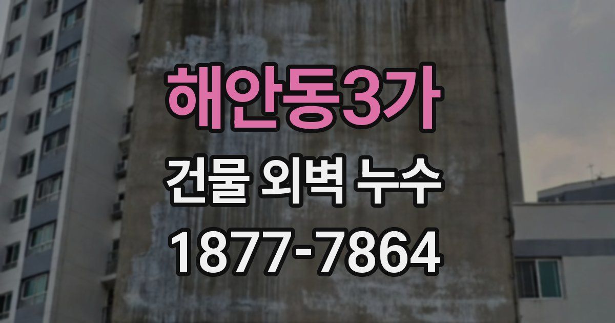 해안동3가 건물 외벽 누수