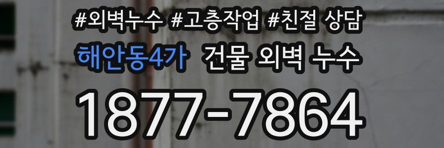 해안동4가 건물 외벽 누수